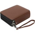 thumbnail image 1 of GHSDFBB Deluxe PU Leather Pencil Case with Zipper Closure, Brown, 127 Count, 1 of 6