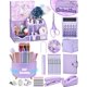 thumbnail image 1 of Organizadores y accesorios de escritorio LXEVIHK Purple, juego de 21 piezas, 1 of 7