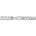 thumbnail image 3 of 925 Sterling Silver 8.6mm Curb Chain Necklace Pendant Charm Square, 3 of 9