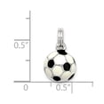 thumbnail image 3 of FB Jewels Sterling Silver Black & White Enameled Soccer Ball Charm, 3 of 5