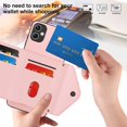 thumbnail image 6 of Allytech Galaxy A04E Wallet Case with Shoulder Strap, Luxury PU Leather RFID Blocking Protectve Anti-Scratch Bumper Cards Slots Magnetic Closure Phone Case Cover for Samsung Galaxy A04E, Pink, 6 of 9