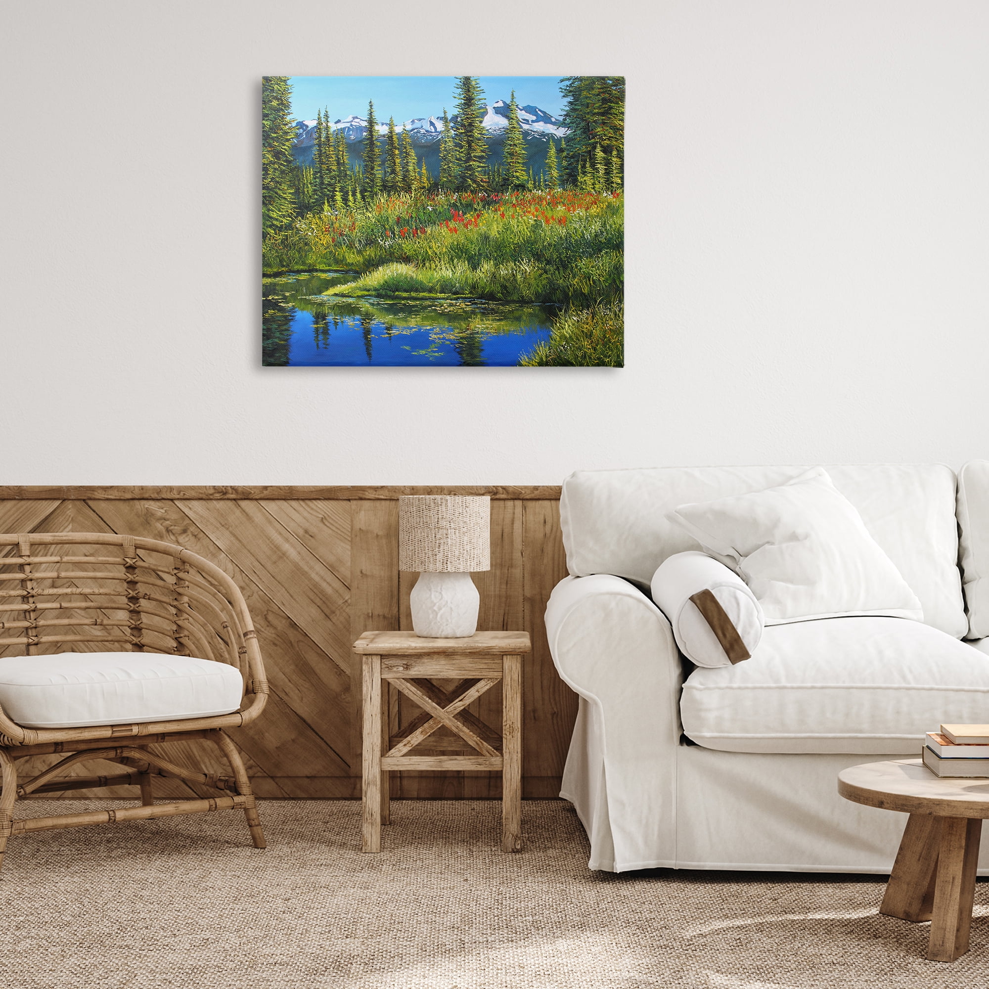 Stupell Industries High Country Summer Landscape & Nature Painting Wrapped Canvas Art Print Wall Art, 40 x 30