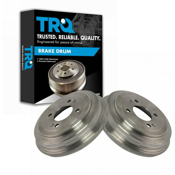 TRQ Rear Brake Drum LH RH Kit Pair Set of 2 for Kia Rio