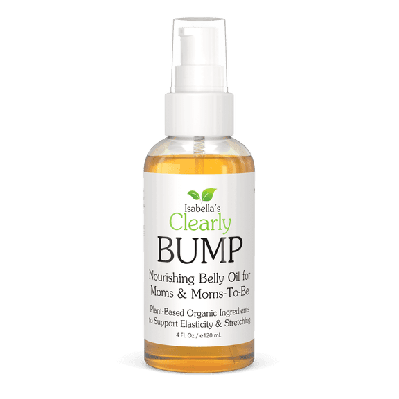 Clearly BUMP, Organic Belly Oil for Women | Firming and Soothing Body Oil to Encourage Natural Elasticity and Support Skin Throughout Pregnancy, Postpartum, Maternity | Made in USA (4 Fl Oz)