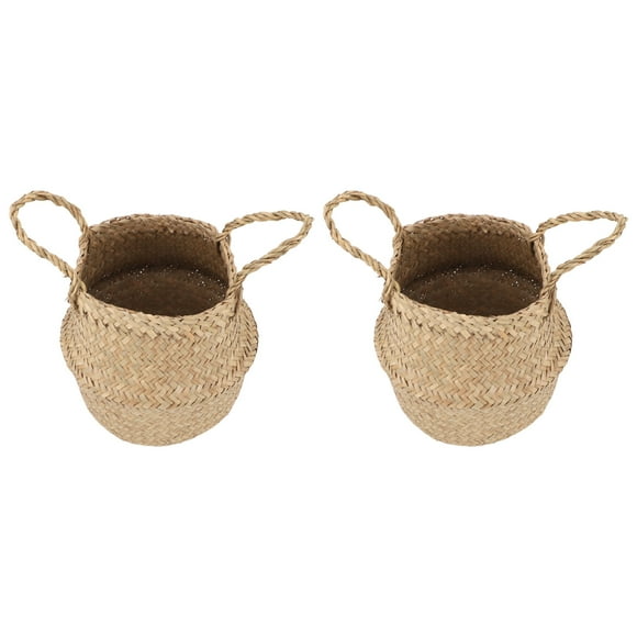 Woven Seagrass Basket, Multifunctional Seagrass Plant Basket For Picnic