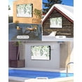 thumbnail image 2 of Outdoor TV Cover 52 to 55 Inch Weatherproof, Watercolor Green Eucalyptus Leaf Waterproof TV Screen Protector for Outside Decor with Zipper and Pocket 52"L x 30"H , White Botanical, 2 of 7