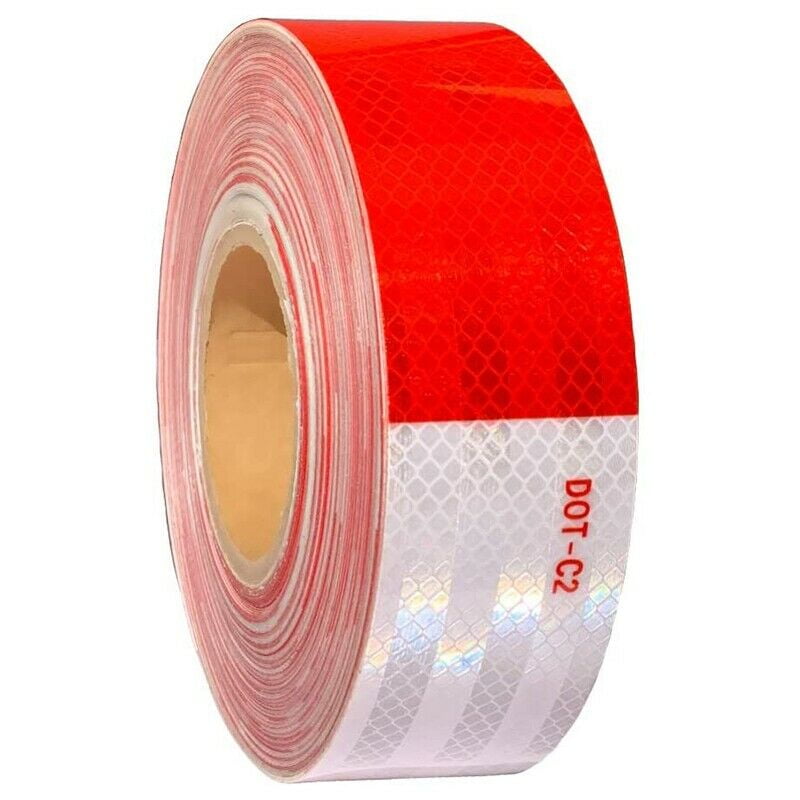 4 ROLL CASE x 150' DOT-C2 Conspicuity Tape  6" x 6" Red 48mm 2" 