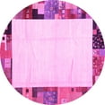 thumbnail image 1 of Ahgly Company Machine Washable Indoor Round Solid Pink Modern Area Rugs, 8' Round, 1 of 4