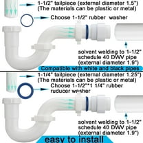 P-Trap Pipe Fittings, 1 Piece