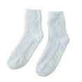 thumbnail image 1 of Sonducket 1 par de calcetines de poliéster para mujer, reutilizables, elegantes, informales, transpirables, térmicos, antideslizantes, para Medias Azul claro, 1 of 6