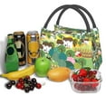 thumbnail image 6 of Vsdgher Garden Farm Print Insulated Reusable Bags with Sturdy Zipper and Handles, Foldable Totes for Hot or Cold Food Bring or Delivery, 6 of 8