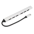 thumbnail image 2 of Expansor De Concentrador, Transmisión De Datos De Aleación De Aluminio, 7 Puertos, Concentrador Externo USB C 3.0 De 5,0 Gbps Para Computadora Portátil, 2 of 7