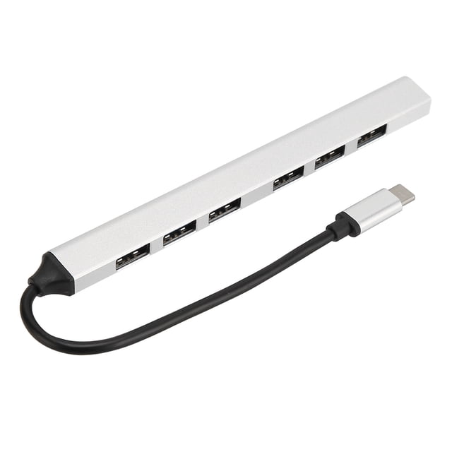 USB C 3.0 Hub Aleación de aluminio 7 puertos 5.0Gbps Tipo C Hub Expander para PC Portátil Notebook