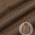 thumbnail image 4 of Men Jacquard Snap Button Collar Pullover Hoodie Slim Fit Thermal Textured Knitted Waffleknit Hooded Sweater, 4 of 7
