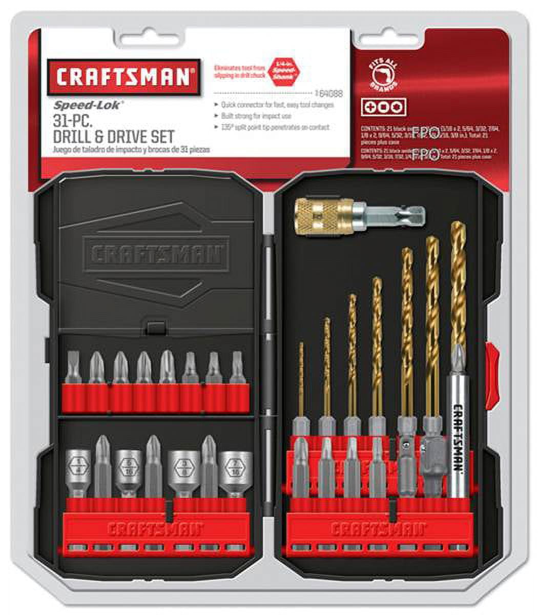 Craftsman 31 Pc. Impact Drill Bit Set Model 90990655 Walmart