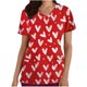 thumbnail image 3 of TaTaai Valentine's Day Print Top, Women's V Neck Short Sleeve Casual Blouse, Pocket Detail Lightweight Shirt for Holiday Season Gift, 3 of 5