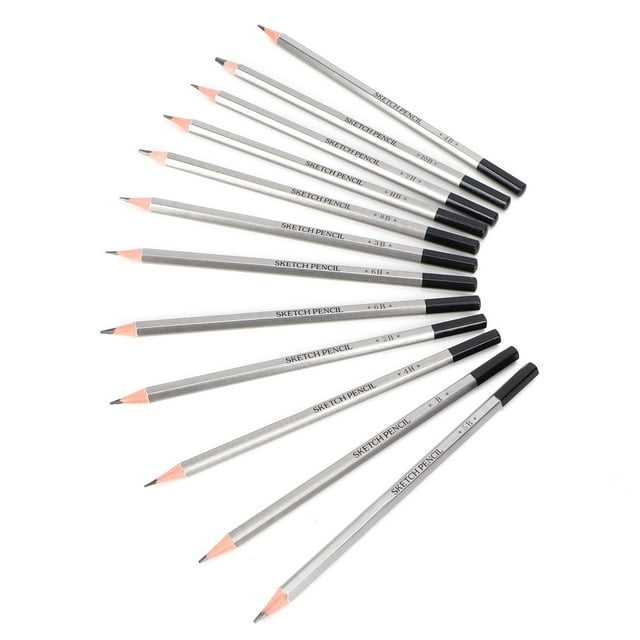 Drawing Pencils,12Pcs Pencil Set Graphite Sketch Pencil Pencil Remarkable Clarity