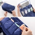 thumbnail image 5 of Bolsa de viaje multifunción para organizar ropa interior, bolsa de almacenamiento portátil para sujetadores, calcetines, lencería, cubo, neceser, verde oculto, 5 of 5