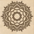 thumbnail image 1 of Ahgly Company Indoor Square Patterned Sienna Brown Area Rugs, 8' Square, 1 of 6
