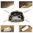 thumbnail image 4 of SPEKSEE Sac à Dos Rétro en Toile et Cuir pour Ordinateur Portable, Sac Unisexe Durable de 15,6 Pouces pour la Randonnée, le Travail et les Voyages, Sac de Jour Résistant à l'Eau, 4 of 6