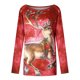 thumbnail image 4 of Camisas informales de manga larga para mujer, jersey, túnica suelta, blusa con cuello redondo y estampado navideño Fridja FKASFK3158, 4 of 8