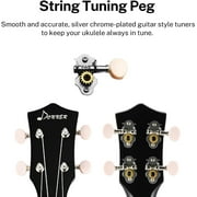 Donner Beginner Ukulele Kit Kid Adult Pro Ukulele Bundle 21, Gift for Christmas, Rainbow Series-Black Color DUS-10D