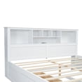 thumbnail image 5 of King Size Wood Platform Bed with Storage Headboard, USB Charging Station and Drawers - Modern Wood Bed Frame with Ample Storage for Master Bedroom, White, 5 of 15