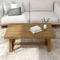thumbnail image 5 of Plank+Beam Farmhouse Coffee Table, 48" Solid Wood Tables for Living Room, Rectangular Center Table, 5 of 8