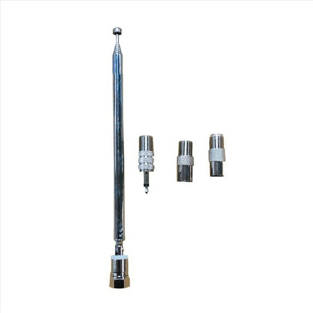 4X Antena de Varilla Adaptador de 3,5 mm Antena de Radio FM Reemplazo de Tornillo TelescóPico Tipo F Conector de Enchufe Macho Receptor EstéReo AV
