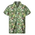 thumbnail image 5 of Camisas hawaianas con estampado de dinosaurios para hombre, camisa de verano con solapa y estampado 3D de animales, blusa holgada de manga corta con botones para la calle, 5 of 5