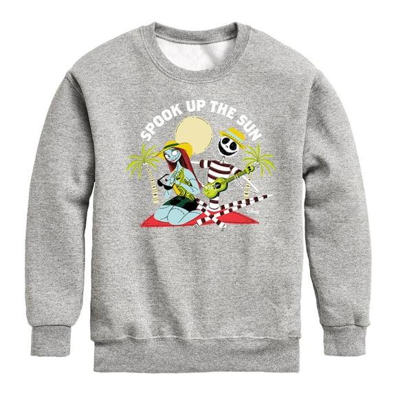 The Nightmare Before Christmas - Spook Up The Sun  - Toddler And Youth Crewneck Fleece Sweatshirt