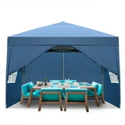 SalonMore Ez Pop Up Canopy Tent Outdoor Folding Patio Gazebo Shade 10'x10' Blue