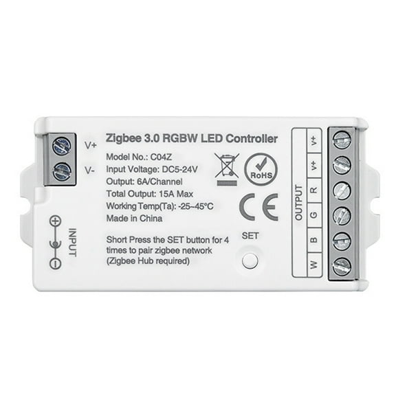 Tuya Zigbee 3.0 RGBW Controller TUYA Smart Life APP Control Dimmer Light Strip Controller