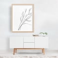 thumbnail image 2 of Botanical Line Art - Line Drawing Oak Framed Wall Art Print 16 x 20 inches, 2 of 3