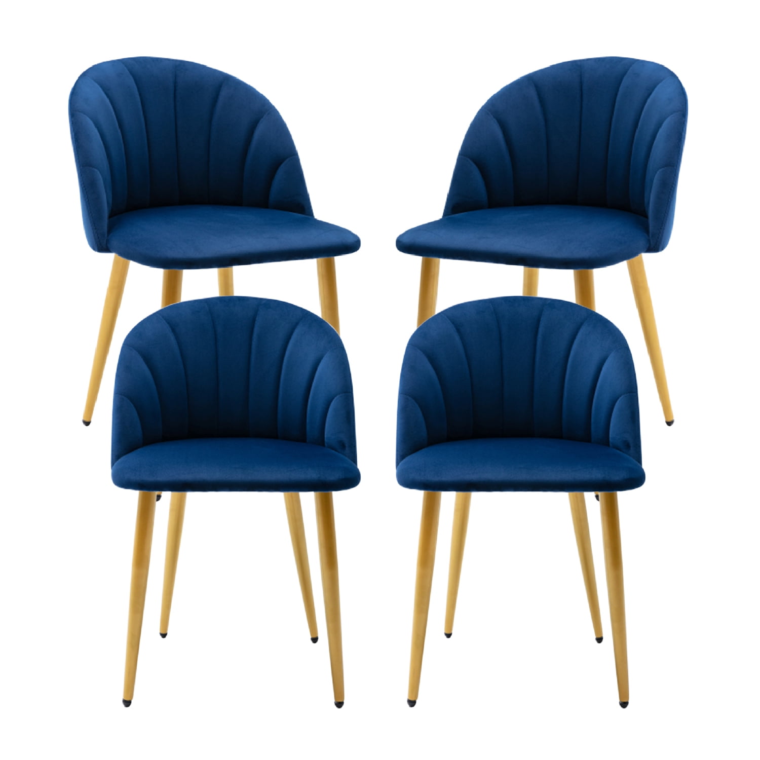 Tzicr Velvet Dining Chairs Set of 4???Upholstered Living Room Chairs with