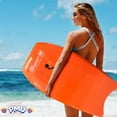 thumbnail image 3 of PMU 33 Inch Orange Bodyboard - Lightweight Wrist Leash, Slick Bottom Boards for Beach, Sea & Pool - Surfing Board for Kids, Teens & Adults Wave Conditions Pkg/1, 3 of 7