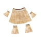 thumbnail image 2 of Conjunto de falda de hierba hawaiana con bandas para brazos y piernas para fiestas. Talla S, 2 of 9