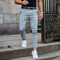 thumbnail image 5 of Pantalones casuales para hombre Pantalones a cuadros para hombre Pantalones ajustados elásticos para hombre Estos pantalones chinos casuales son ajustados, 5 of 5
