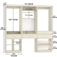 thumbnail image 5 of Homieasy 75" Freestanding Wardrobe Closet System with Adjustable Shoe Shelves and Drawers - Modern White Storage Organizer with Magnetic Pegboard, Compartmentalized Drawers,and Hanging Rods,White Oak, 5 of 6