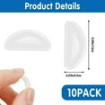 thumbnail image 3 of 10 PCS Clear Silicone Air Bag Eyeglass Nose Pads for Glasses Comfort, 3 mm Adhesive Eye Glasses Nose Pads Non Slip Anti Slip Nose Pieces for Sunglasses Plastic Frame Glasses Replacement, 3 of 8