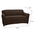 thumbnail image 3 of Home Details Waffle Design Love Seat Furniture Slipcover in Brown, 3 of 4