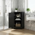 thumbnail image 3 of Lumioca Corner Cabinet for Bathroom, 31.4"H Triangle Storage Cabinet with Adjustable Shelves, Bathroom or Pantry, 3 of 8