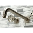 thumbnail image 3 of Kingston Brass KS8058RX Belknap Two-Handle Wall Mount Roman Tub Faucet, Brushed Nickel, 3 of 7