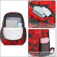thumbnail image 4 of Game Controller Red Pattern 17" School Backpacks for Teens,Waterproof Oxford Fabric,S-Shape Padded Straps for School,Travel,Hiking,Camping, 4 of 6