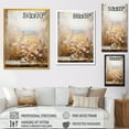 thumbnail image 4 of Designart "Vintage Windows View of Floral Meadow" Landscapes Framed Wall Art - Traditional Beige Meadow Hallway Framed Wall Art Decor, 4 of 6
