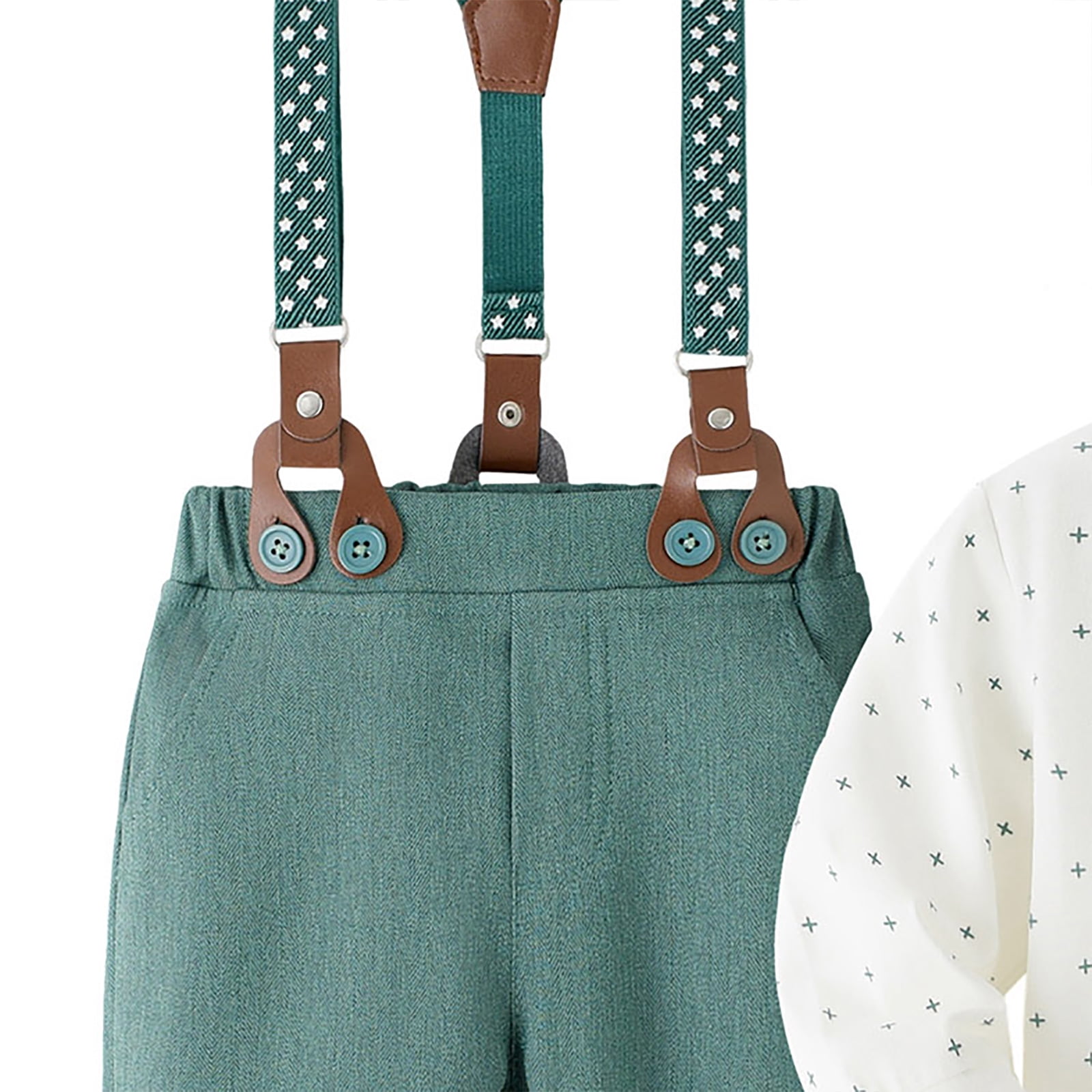 Ketyyh-chn99 Baby Boy Suit 12-18 Months Baby Boy Clothes Suit Toddler Outfits Formal Dress Waistcoat Pants Hat Bow Tie Set Size for 12-18 Months,Green