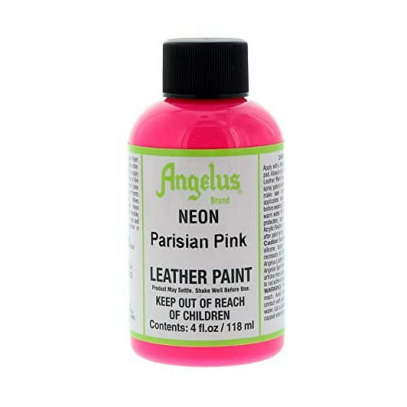 Angelus Neon Leather Paint, 4 oz. Tahitian Pink