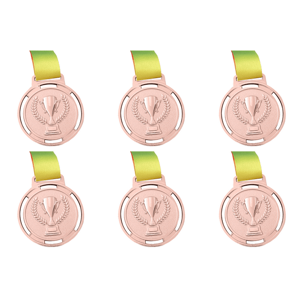 Medalla de antorcha de recuerdo, aleación de zinc, premio deportivo de competición con correa (cobre).