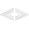 thumbnail image 2 of 26"W x 17 3/8"H x 6"ID x 9"C x 1"P Diamond Architectural Grade PVC Contemporary Ceiling Medallion, Two Piece, 2 of 11
