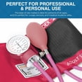 thumbnail image 2 of Primacare DS-9197-PK Professional Classic Series Manual Adult size Blood Pressure Kit, Emergency Bp kit with Stethoscope and Portable Leatherette Case, Nylon Cuff, Pink, 2 of 7